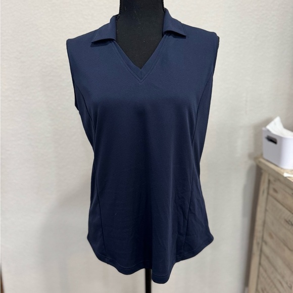 Lady Hagen Tops - Navy Sleeveless Women's Top
